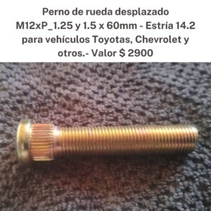 Perno de rueda desplazado M12xP_1.25 y 1.5 x 60mm