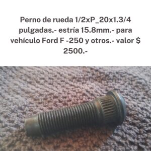 Perno de rueda 1/2xP 20x1.3/4 pulgadas
